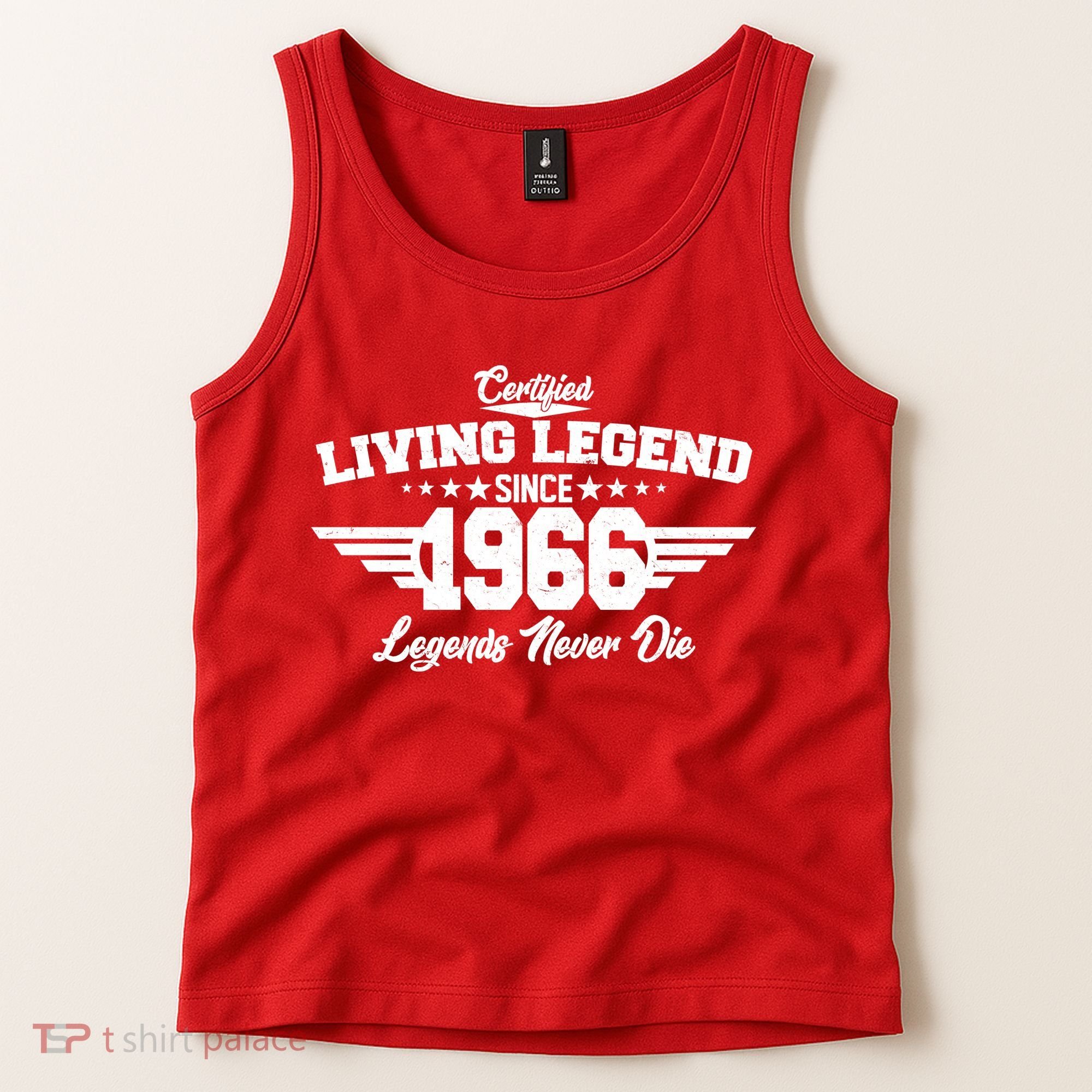 60th Birthday Certified Living Legend Since 1966 Legends Never Die Tank Top