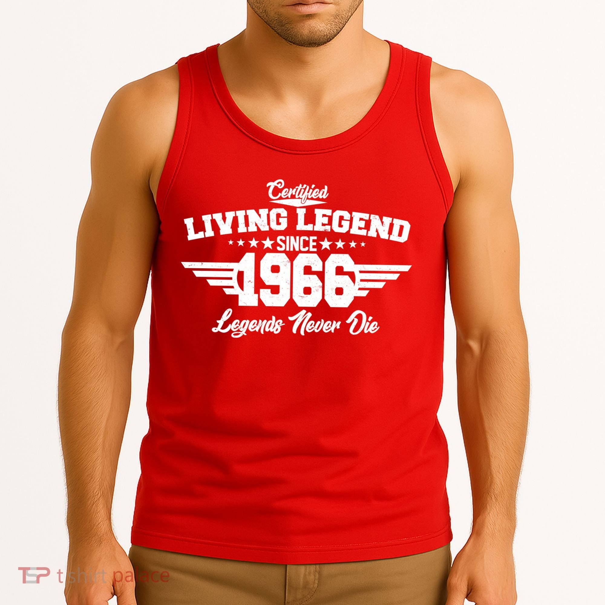 60th Birthday Certified Living Legend Since 1966 Legends Never Die Tank Top