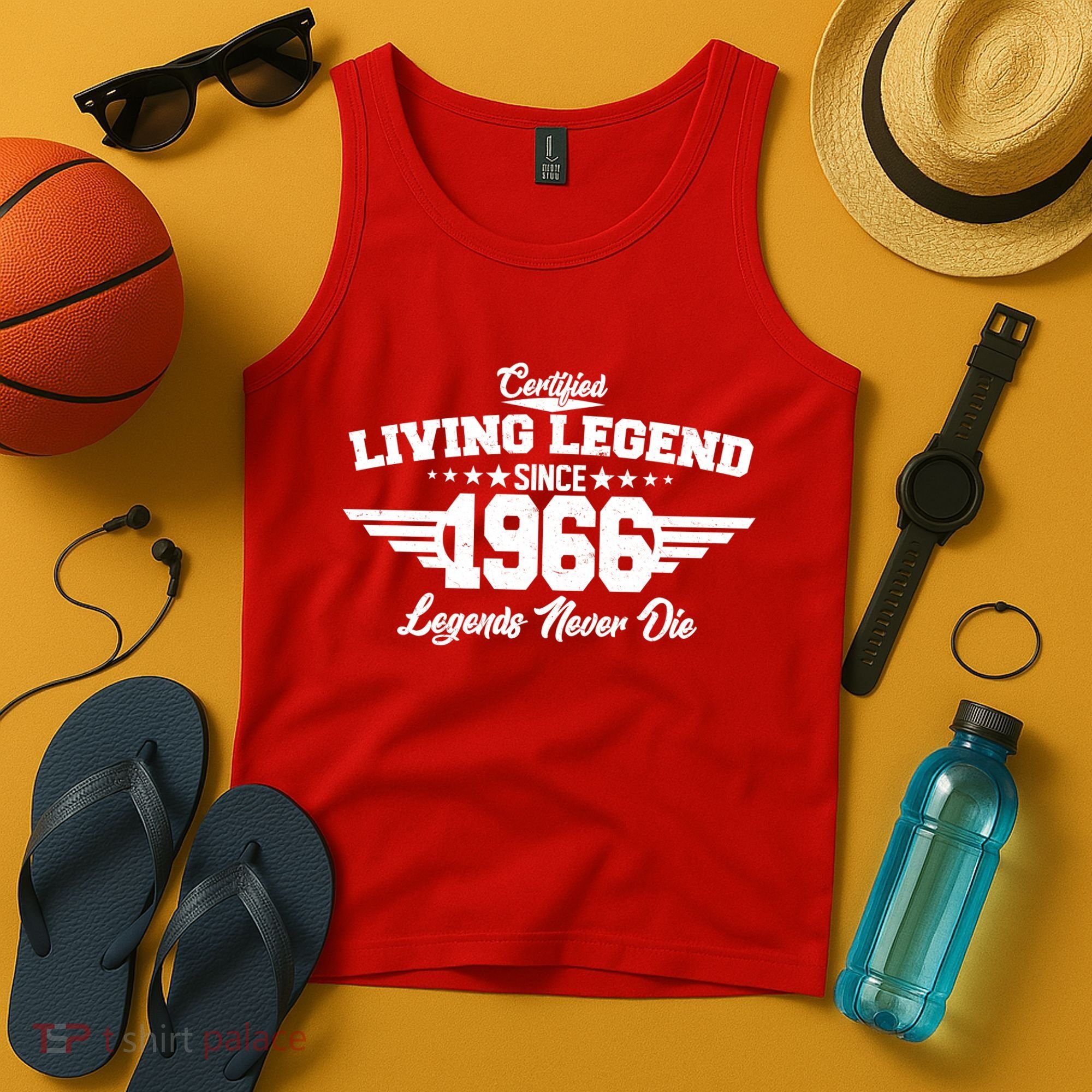 60th Birthday Certified Living Legend Since 1966 Legends Never Die Tank Top