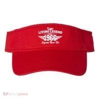 60th Birthday Certified Living Legend Since 1966 Legends Never Die Visor thumb 0