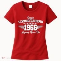 60th Birthday Certified Living Legend Since 1966 Legends Never Die Women's T-Shirt thumb 0