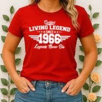 60th Birthday Certified Living Legend Since 1966 Legends Never Die Women's T-Shirt thumb 2