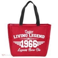 60th Birthday Certified Living Legend Since 1966 Legends Never Die Tote Bag thumb 0