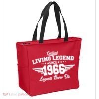 60th Birthday Certified Living Legend Since 1966 Legends Never Die Tote Bag thumb 2