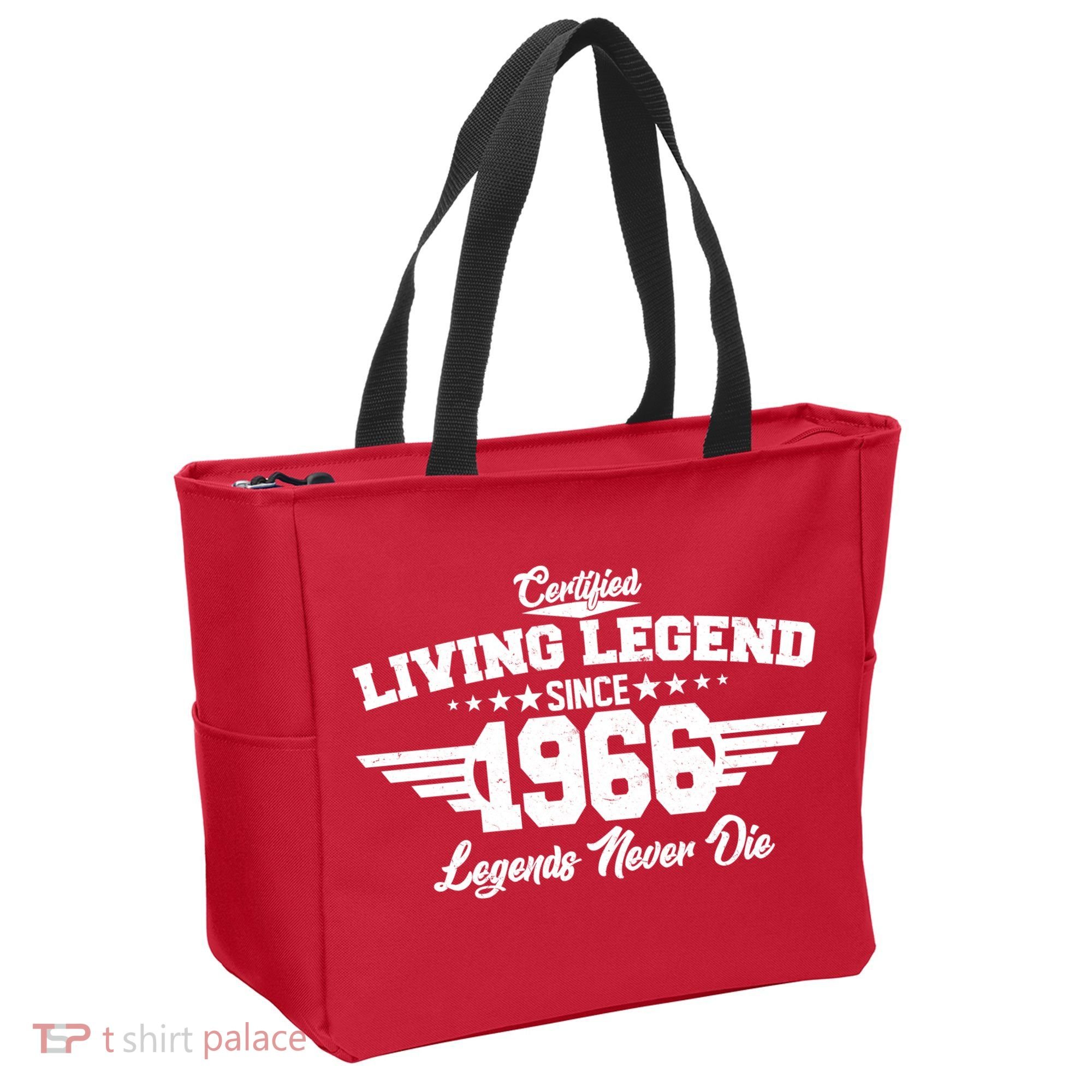 60th Birthday Certified Living Legend Since 1966 Legends Never Die Tote Bag