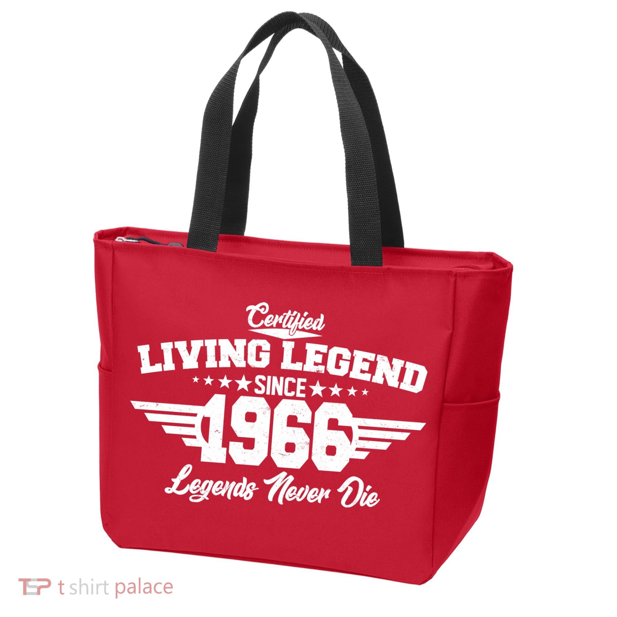 60th Birthday Certified Living Legend Since 1966 Legends Never Die Tote Bag
