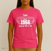60th Birthday Certified Living Legend Since 1966 Legends Never Die Vintage Wings T-Shirt thumb 4