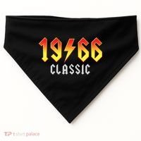 60th Birthday Classic 1966 Retro Rock Band USA-Made Doggie Bandana thumb 0