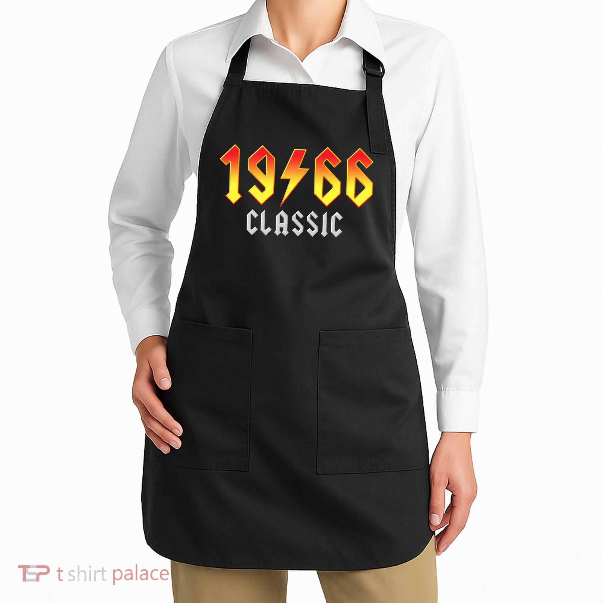 60th Birthday Classic 1966 Retro Rock Band Apron