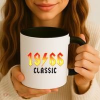 60th Birthday Classic 1966 Retro Rock Band Coffee Mug thumb 3