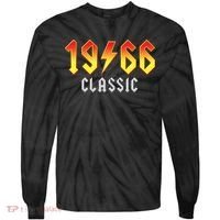 60th Birthday Classic 1966 Retro Rock Band Tie-Dye Long Sleeve Shirt thumb 0