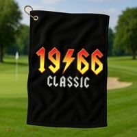60th Birthday Classic 1966 Retro Rock Band Golf Towel thumb 1