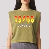 60th Birthday Classic 1966 Retro Rock Band Garment-Dyed Women's Muscle Tee thumb 2