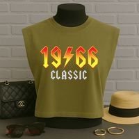 60th Birthday Classic 1966 Retro Rock Band Garment-Dyed Women's Muscle Tee thumb 3