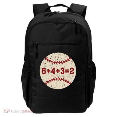 6+4+3=2 Baseball Double Play Retro Funny Baseball Player Backpack