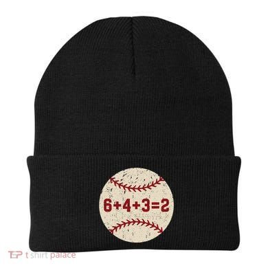 6+4+3=2 Baseball Double Play Retro Funny Baseball Player Beanie