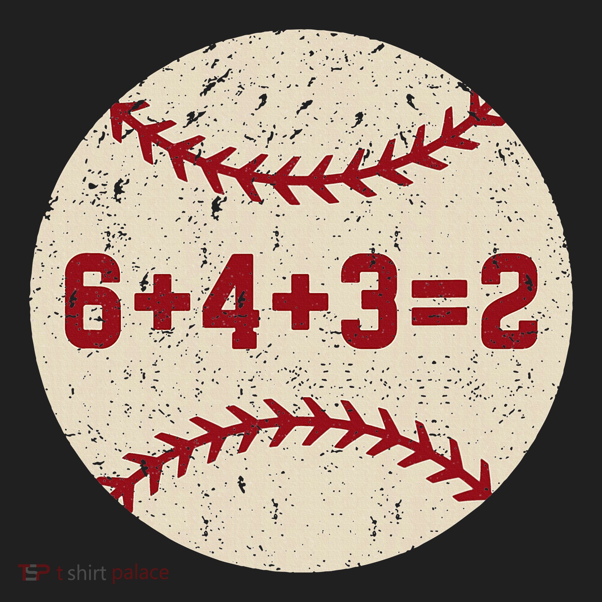 6+4+3=2 Baseball Double Play Retro Funny Baseball Player Beanie