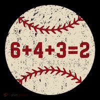 6+4+3=2 Baseball Double Play Retro Funny Baseball Player Women's Tank Top thumb 5