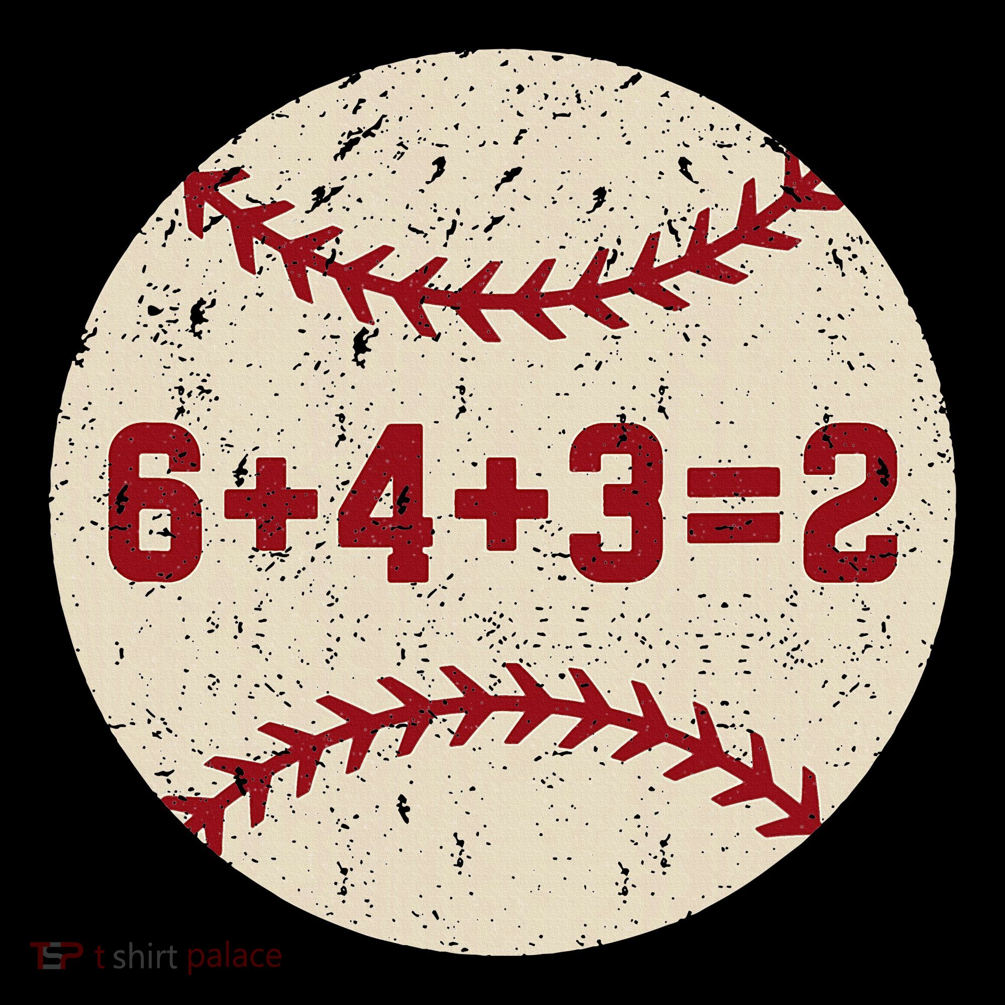 6+4+3=2 Baseball Double Play Retro Funny Baseball Player Women's Tank Top