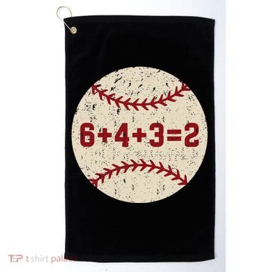 6+4+3=2 Baseball Double Play Retro Funny Baseball Player Golf Towel