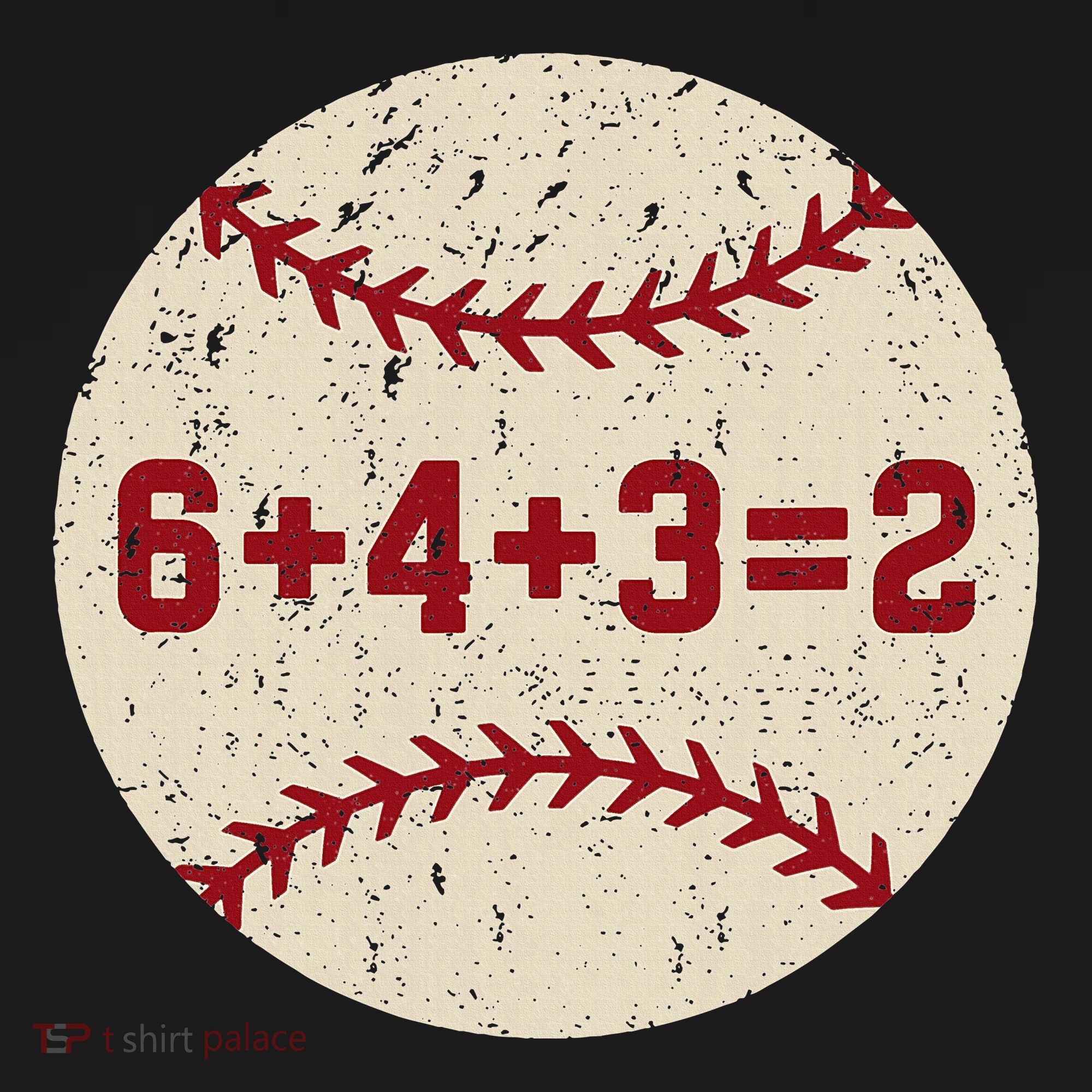 6+4+3=2 Baseball Double Play Retro Funny Baseball Player Visor