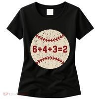 6+4+3=2 Baseball Double Play Retro Funny Baseball Player Women's T-Shirt thumb 0