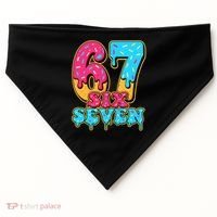 6-7 Baseball Drip Number 67 Player Or 67th Birthday Meme USA-Made Doggie Bandana thumb 0