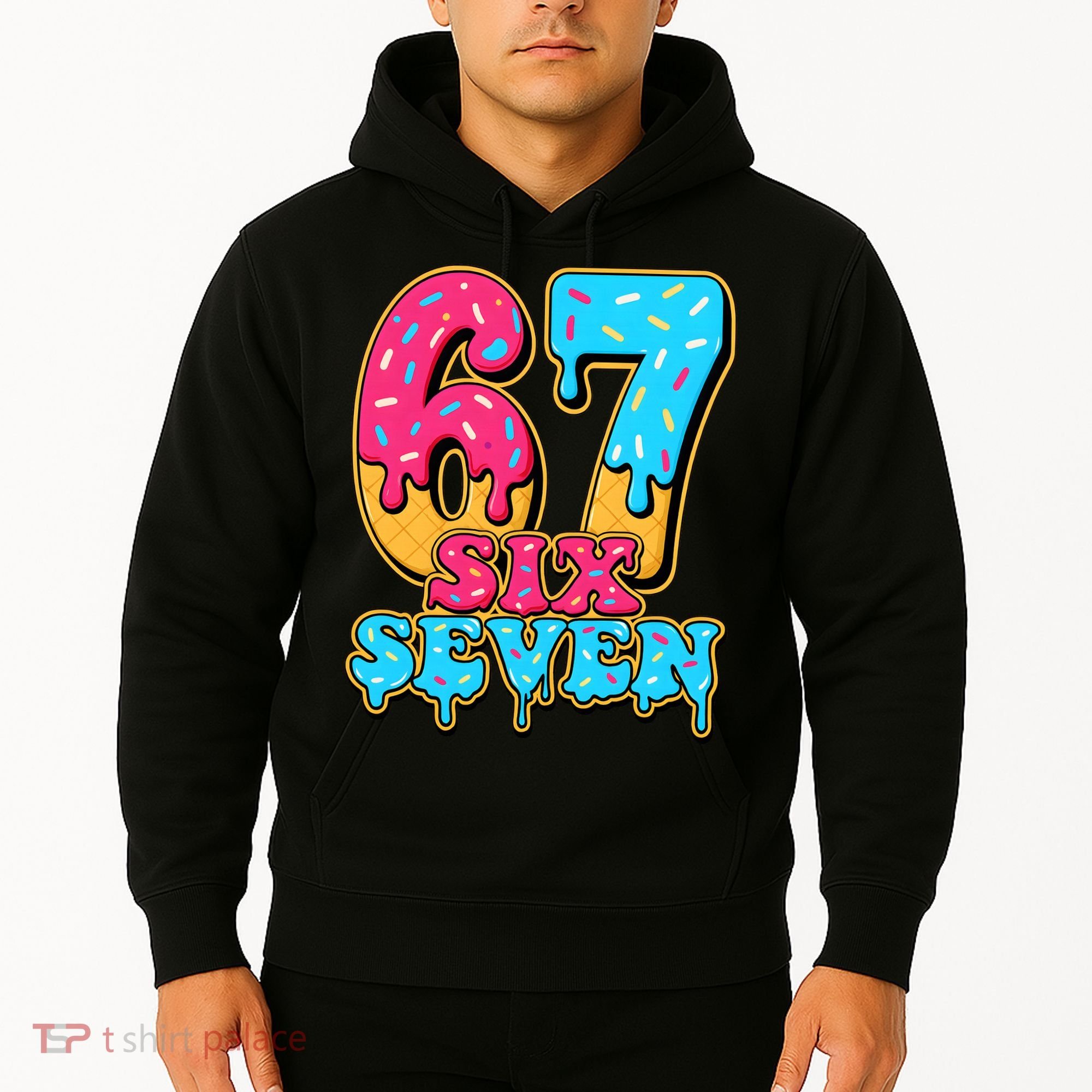6-7 Baseball Drip Number 67 Player Or 67th Birthday Meme Hoodie