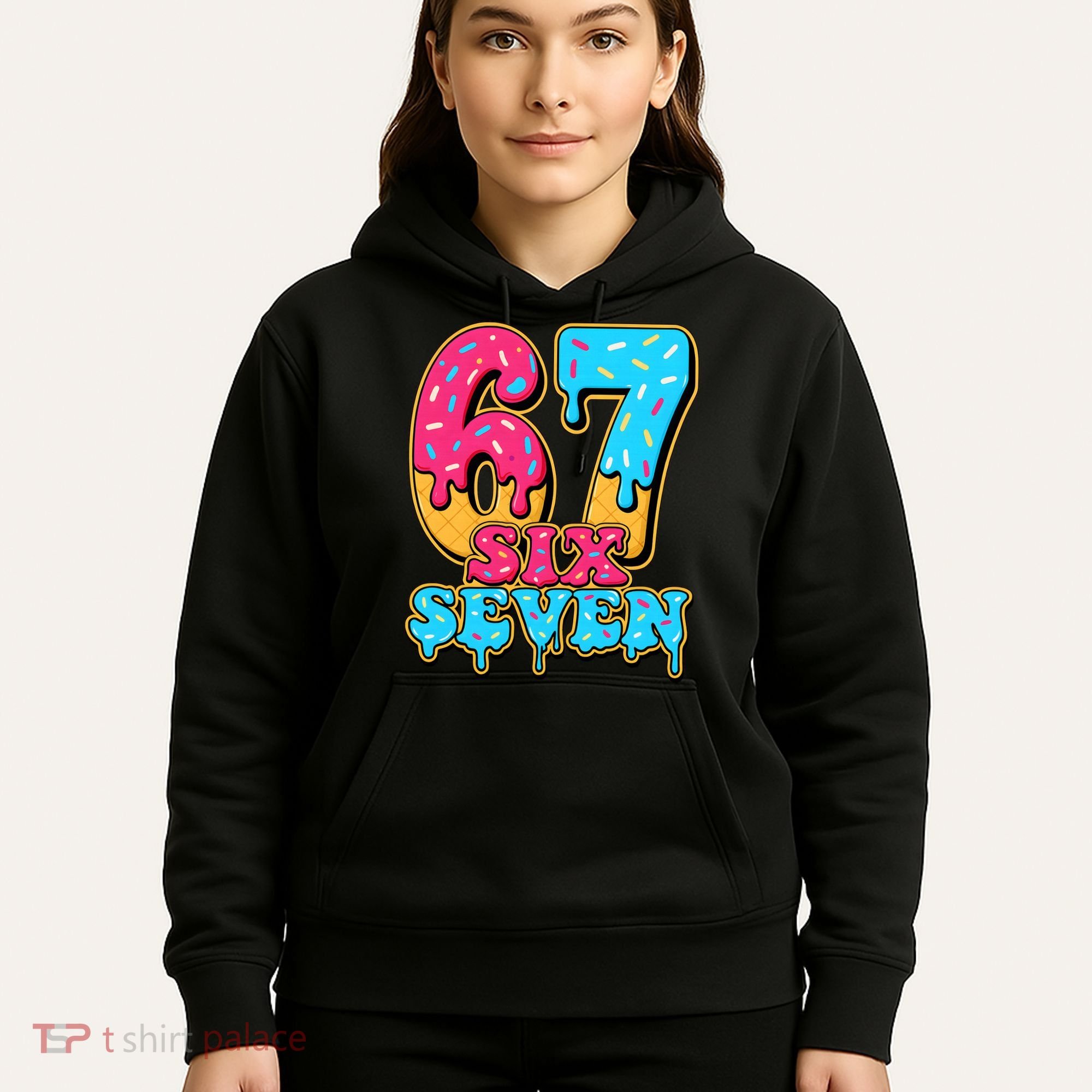 6-7 Baseball Drip Number 67 Player Or 67th Birthday Meme Hoodie