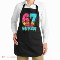 6-7 Baseball Drip Number 67 Player Or 67th Birthday Meme Apron thumb 2