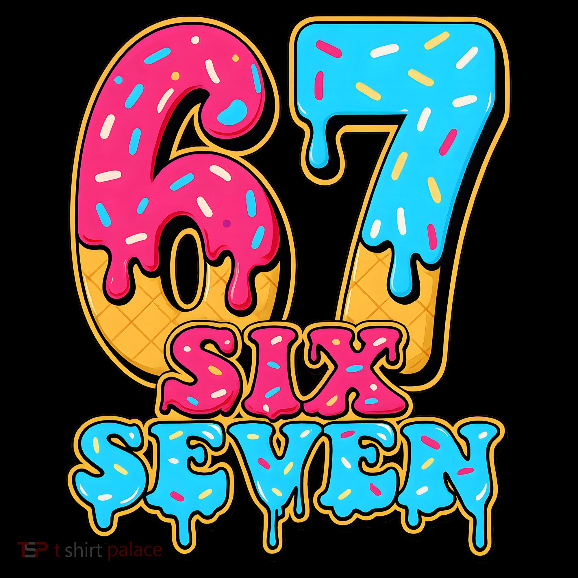 6-7 Baseball Drip Number 67 Player Or 67th Birthday Meme Sweatshirt