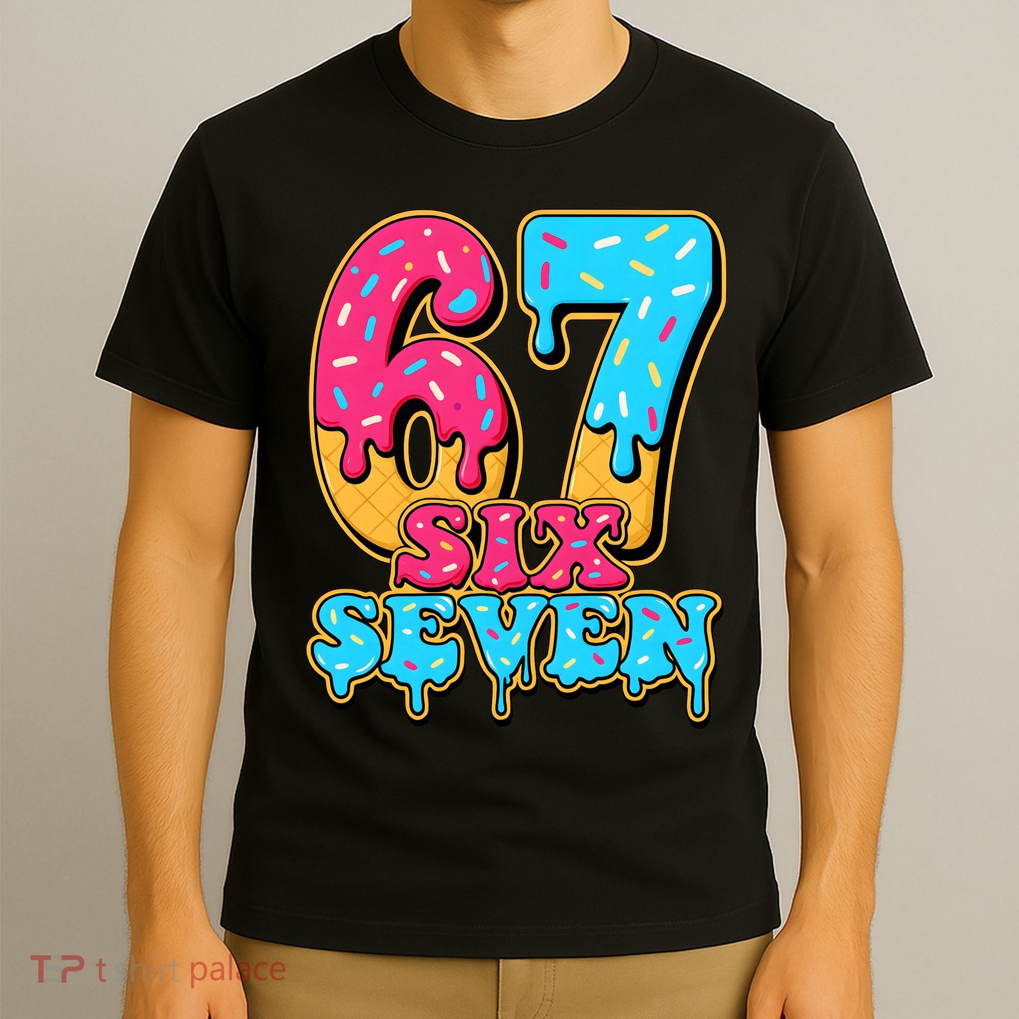6-7 Baseball Drip Number 67 Player Or 67th Birthday Meme T-Shirt