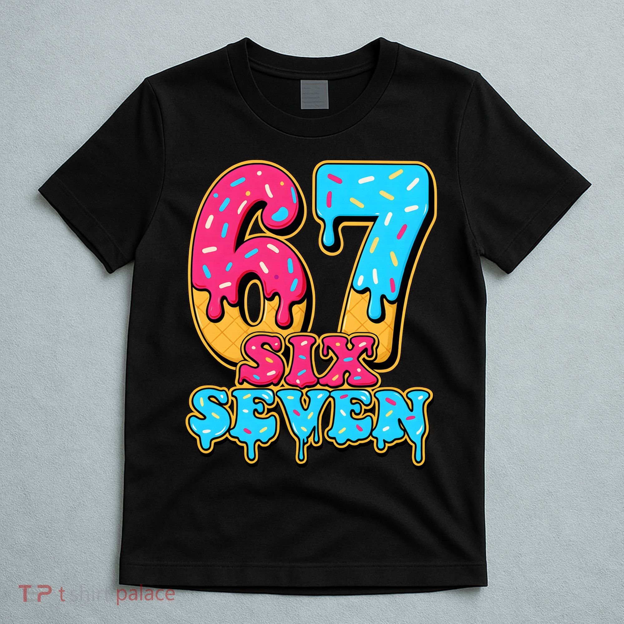 6-7 Baseball Drip Number 67 Player Or 67th Birthday Meme T-Shirt