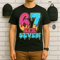 6-7 Baseball Drip Number 67 Player Or 67th Birthday Meme T-Shirt thumb 6