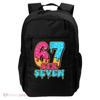6-7 Baseball Drip Number 67 Player Or 67th Birthday Meme Backpack