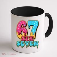 6-7 Baseball Drip Number 67 Player Or 67th Birthday Meme Coffee Mug thumb 1