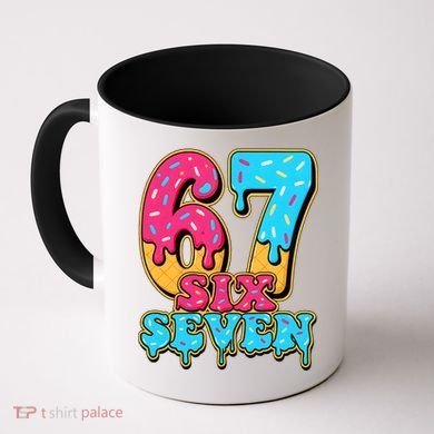 6-7 Baseball Drip Number 67 Player Or 67th Birthday Meme Coffee Mug