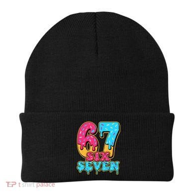 6-7 Baseball Drip Number 67 Player Or 67th Birthday Meme Beanie