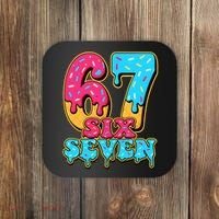 6-7 Baseball Drip Number 67 Player Or 67th Birthday Meme Coaster thumb 0