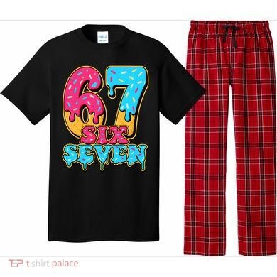 6-7 Baseball Drip Number 67 Player Or 67th Birthday Meme Pajama Set