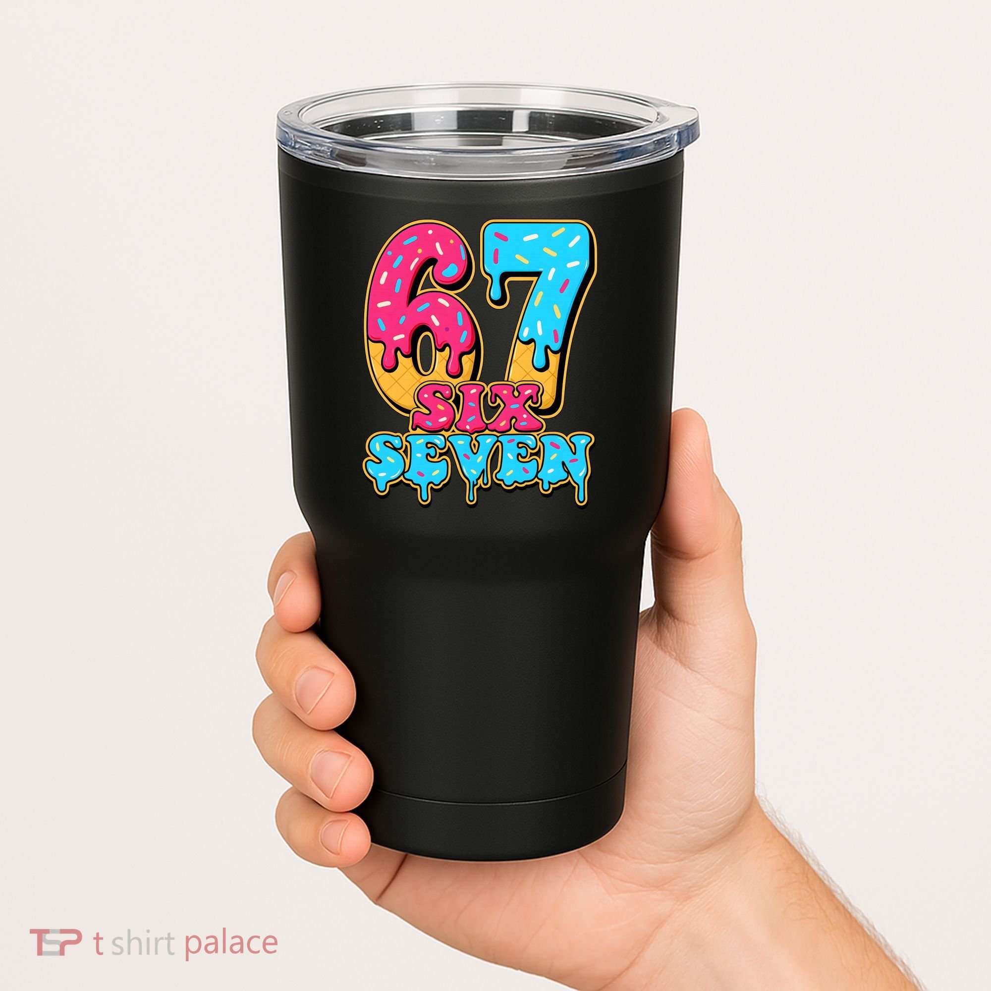 6-7 Baseball Drip Number 67 Player Or 67th Birthday Meme Tumbler