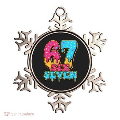 6-7 Baseball Drip Number 67 Player Or 67th Birthday Meme Ornament
