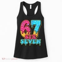 6-7 Baseball Drip Number 67 Player Or 67th Birthday Meme Women's Tank Top thumb 0