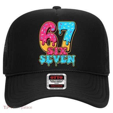 6-7 Baseball Drip Number 67 Player Or 67th Birthday Meme Hat