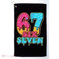6-7 Baseball Drip Number 67 Player Or 67th Birthday Meme Golf Towel thumb 0