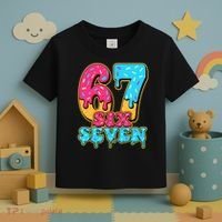 6-7 Baseball Drip Number 67 Player Or 67th Birthday Meme Toddler T-Shirt thumb 3
