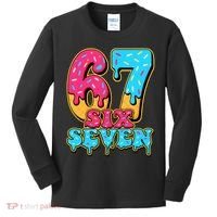 6-7 Baseball Drip Number 67 Player Or 67th Birthday Meme Kids Long Sleeve Shirt thumb 0