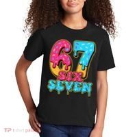 6-7 Baseball Drip Number 67 Player Or 67th Birthday Meme Kids T-Shirt thumb 2