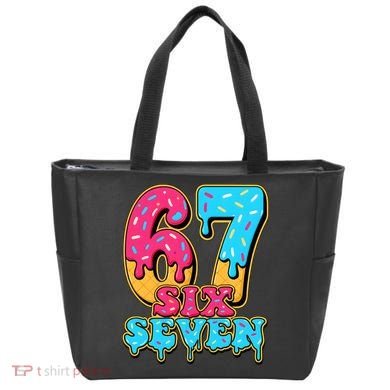 6-7 Baseball Drip Number 67 Player Or 67th Birthday Meme Tote Bag