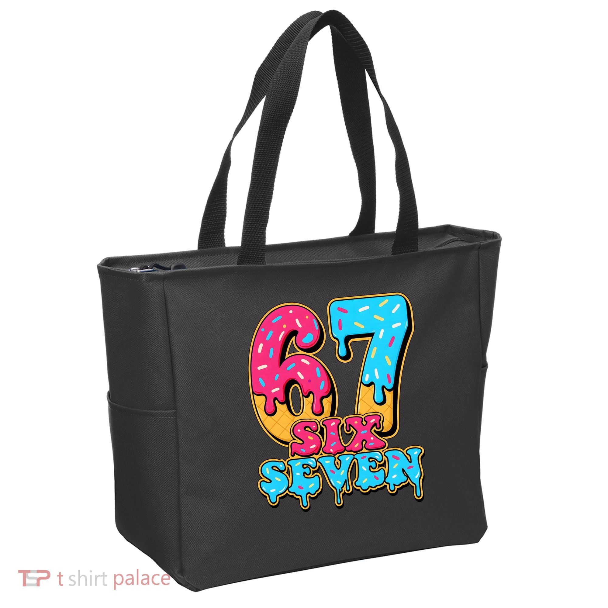 6-7 Baseball Drip Number 67 Player Or 67th Birthday Meme Tote Bag